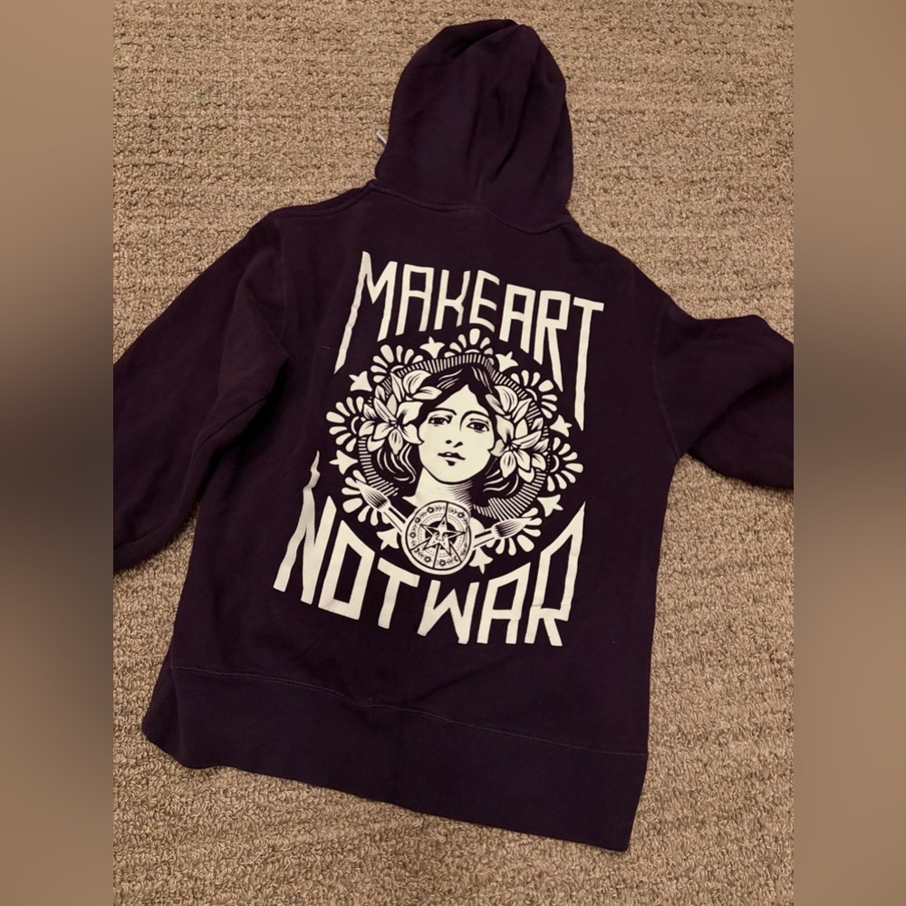 Obey Dark Purple Hoodie Jacket - Picture 4 of 4